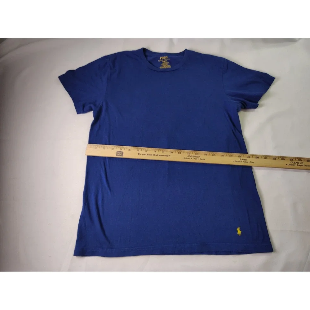 Polo‎ Ralph Lauren T Shirt Mens Medium M Blue Yellow Pony Classic Fit Tee